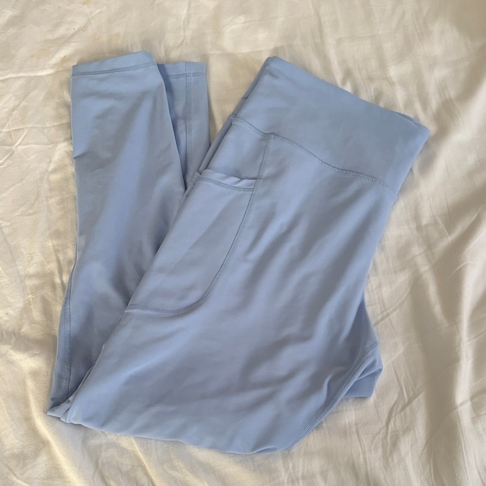 Old Navy Light Blue High-Waist Leggings with Side Pocket